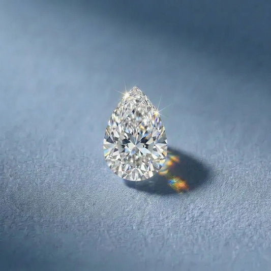 AERÉ™ 14K White Gold Pear Flat Back Stud & Titanium Post - Photo 3 | AUNYRA
