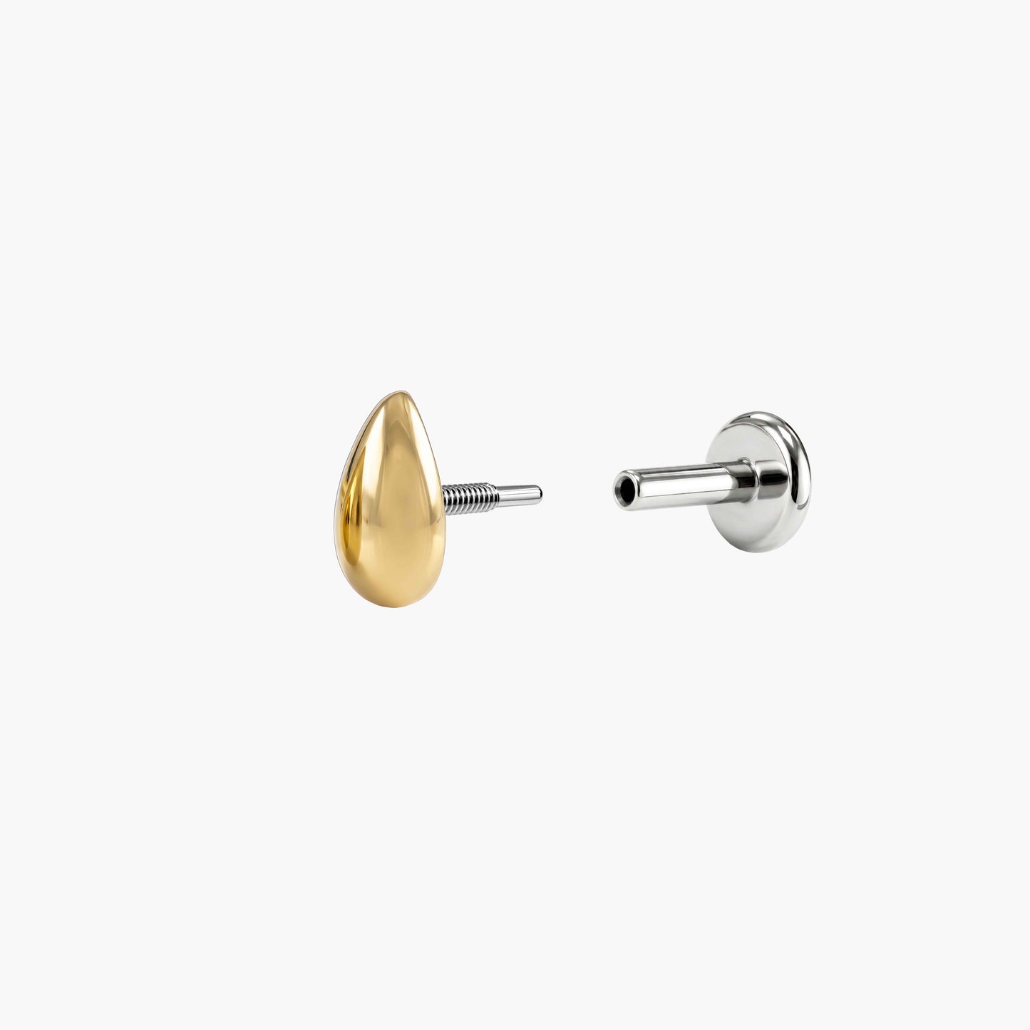 ECLORA Pear Dome - Solid Gold Titanium Post - view 2