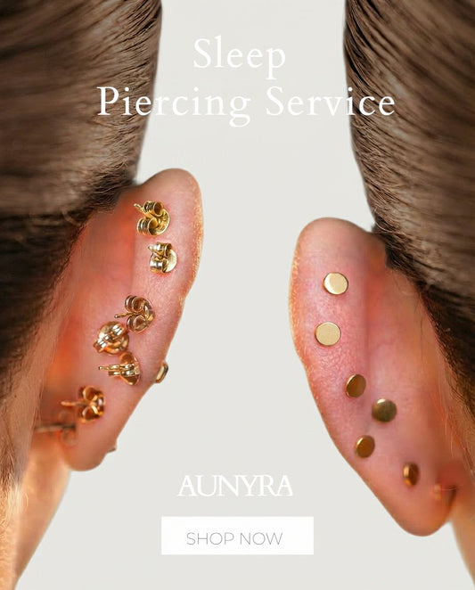 Sleep Piercing flat back earrings by AUNYRA