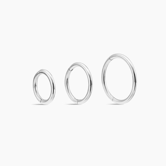 Aunyra- 14K White Gold Seamless Hoop · Clicker Design