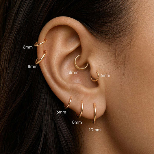 Cerchio senza cuciture in oro giallo 14K · Design Clicker