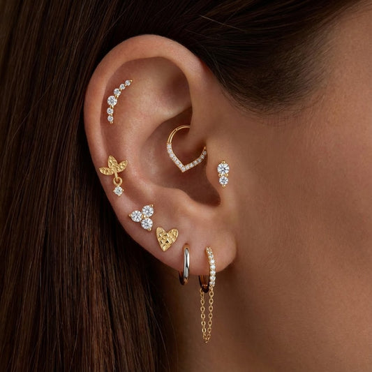 14K White Gold Seamless Hoop · Clicker Design