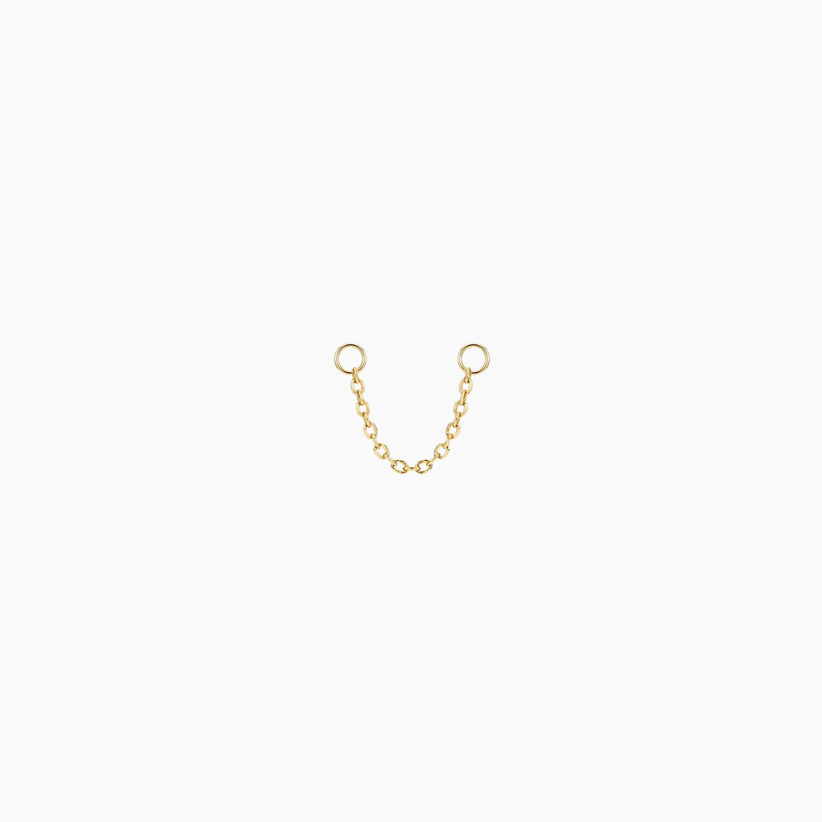 14K Solid Gold Piercing Connector Chain | AUNYRA
