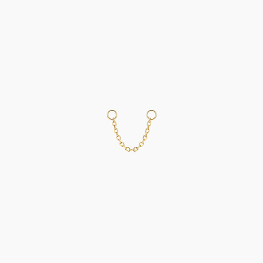 14K Solid Gold Piercing Connector Chain | AUNYRA
