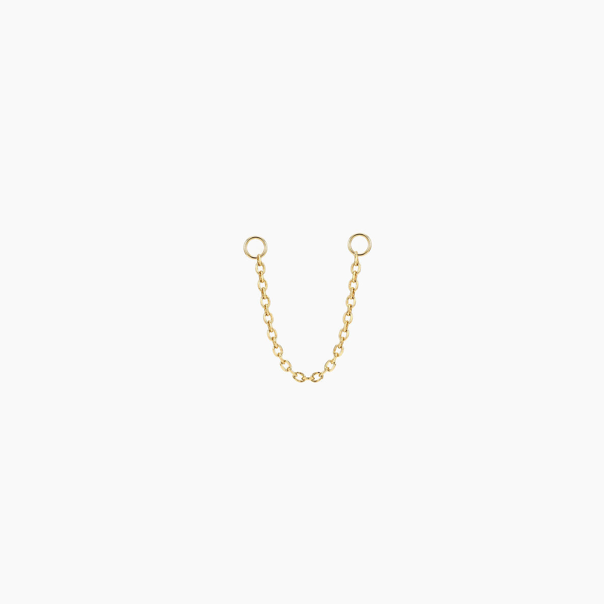 14K Solid Gold Piercing Connector Chain - Photo 2 | AUNYRA