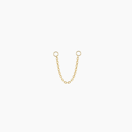 14K Solid Gold Piercing Connector Chain - Photo 2 | AUNYRA