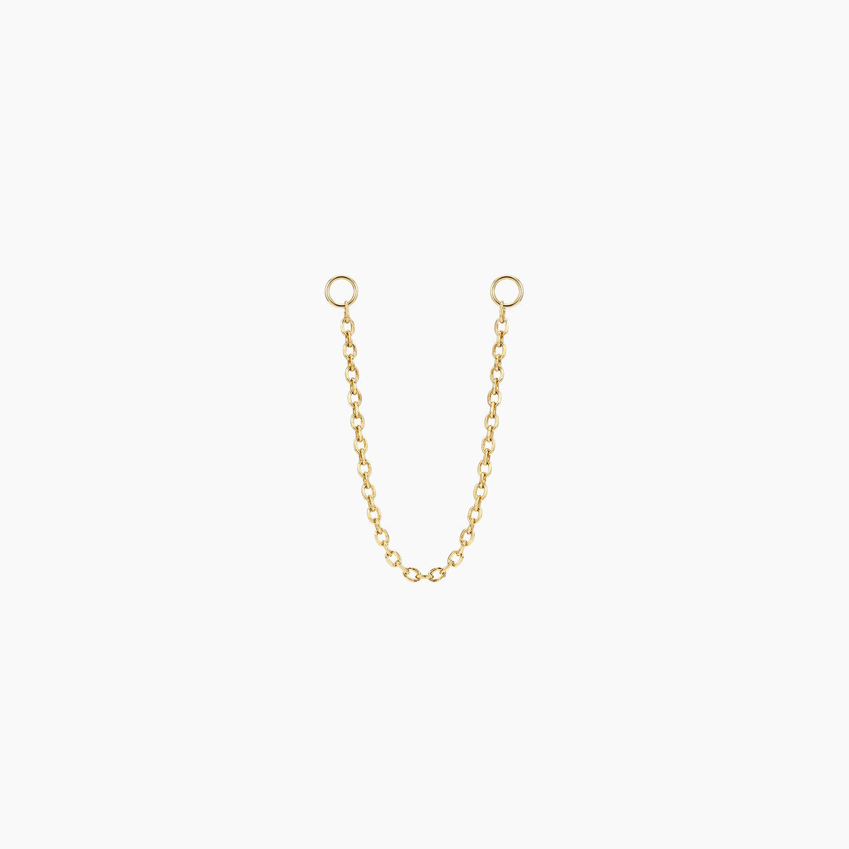 14K Solid Gold Piercing Connector Chain - Photo 3 | AUNYRA