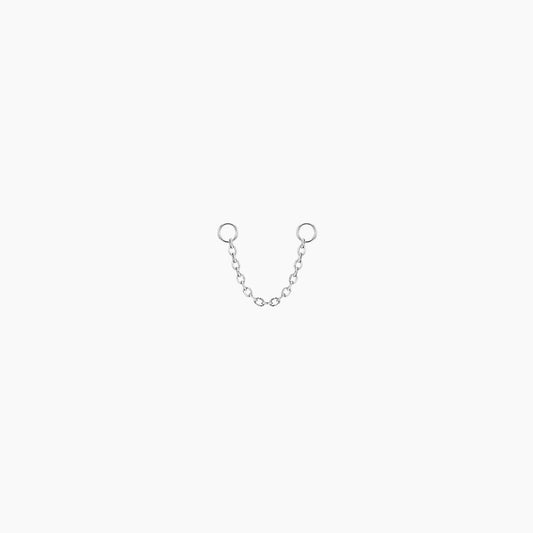 14K White Gold Piercing Connector Chain | AUNYRA