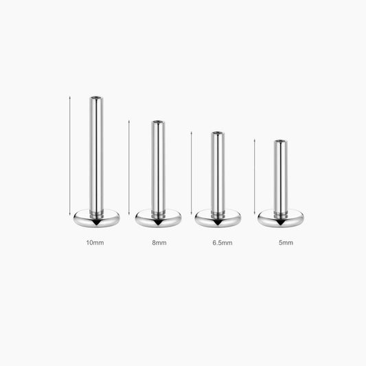 Titanium Post - Implant-Grade Titanium Internally Threaded Flat Back